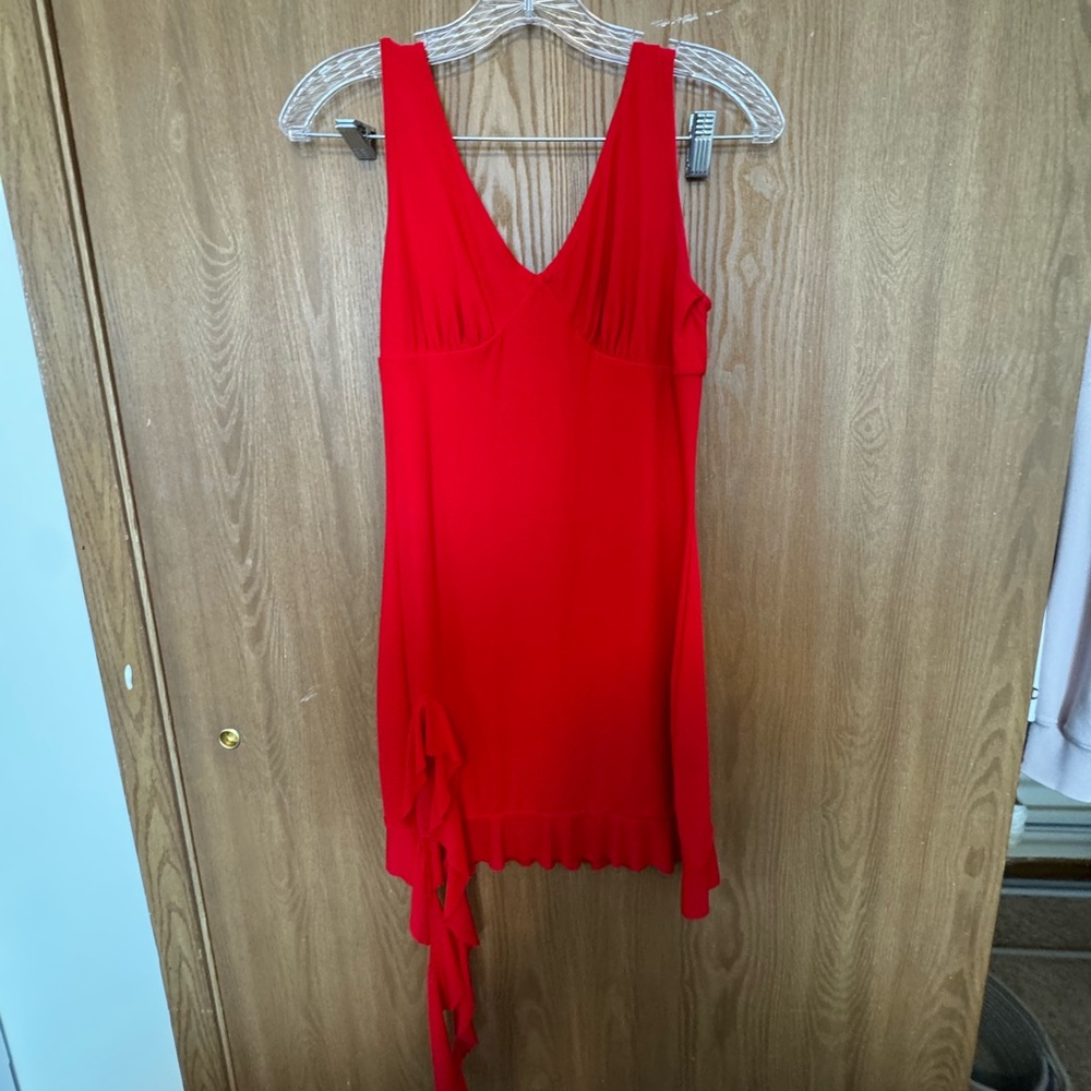 Vibrant Red Sleeveless Dress